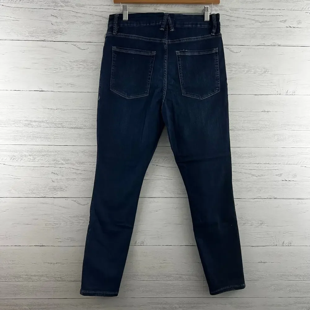 Good American NWT Good Legs Crop Dark Wash Skinny Jeans Size 12/31 - Picture 2 of 7